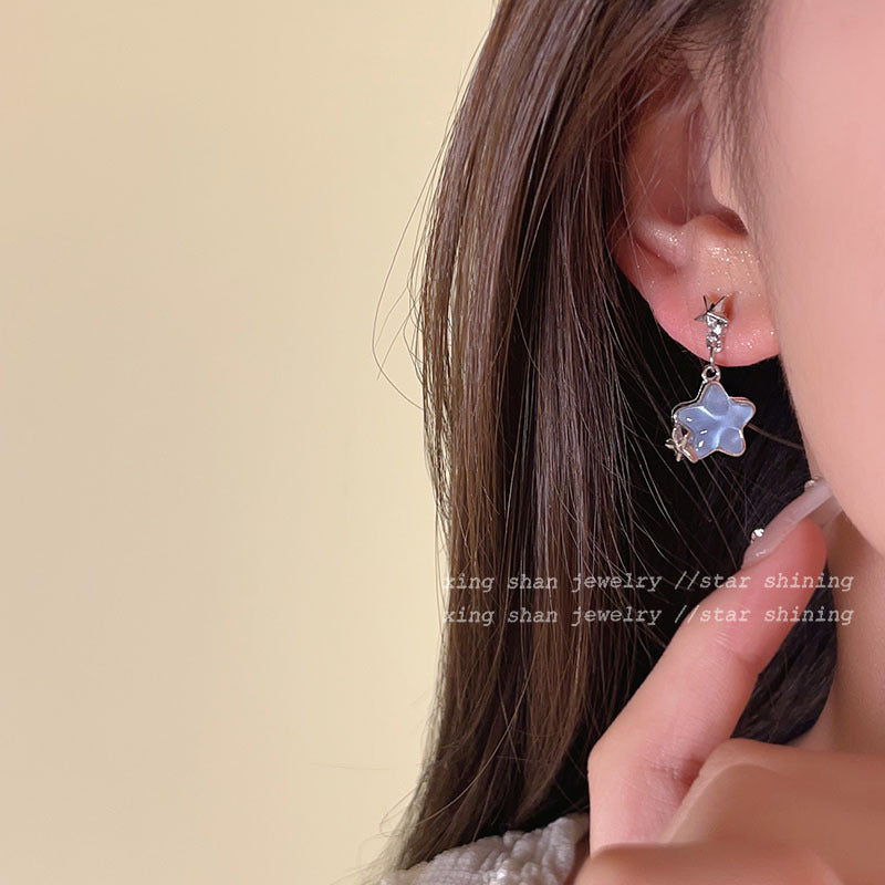 Wholesale Clear Star Alloy Earrings